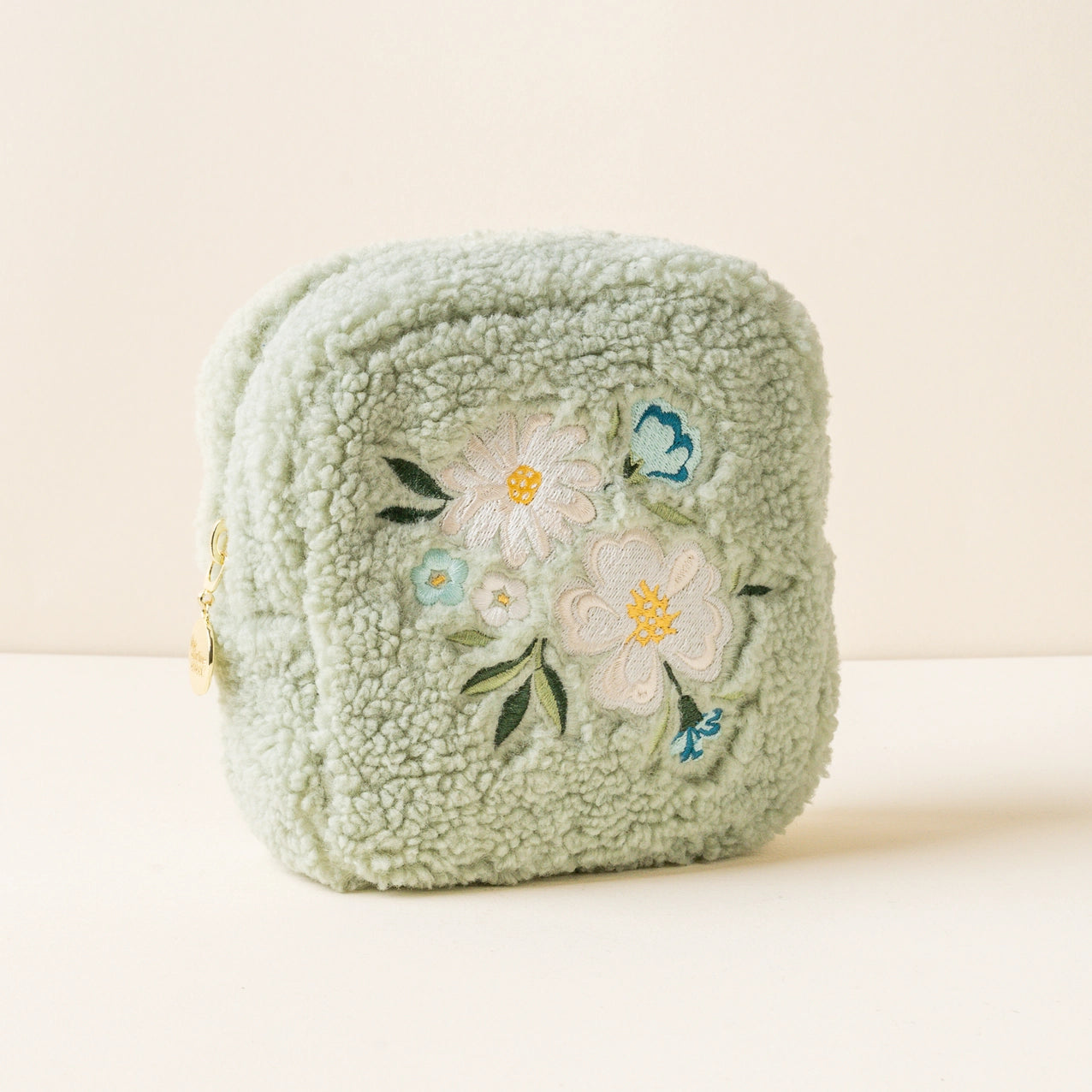Floral Sage Square Teddy Pouch