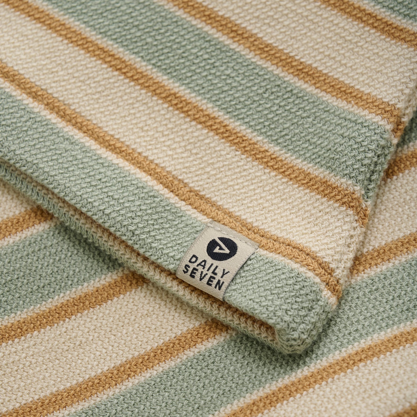 Aqua Mustard Stripe Top