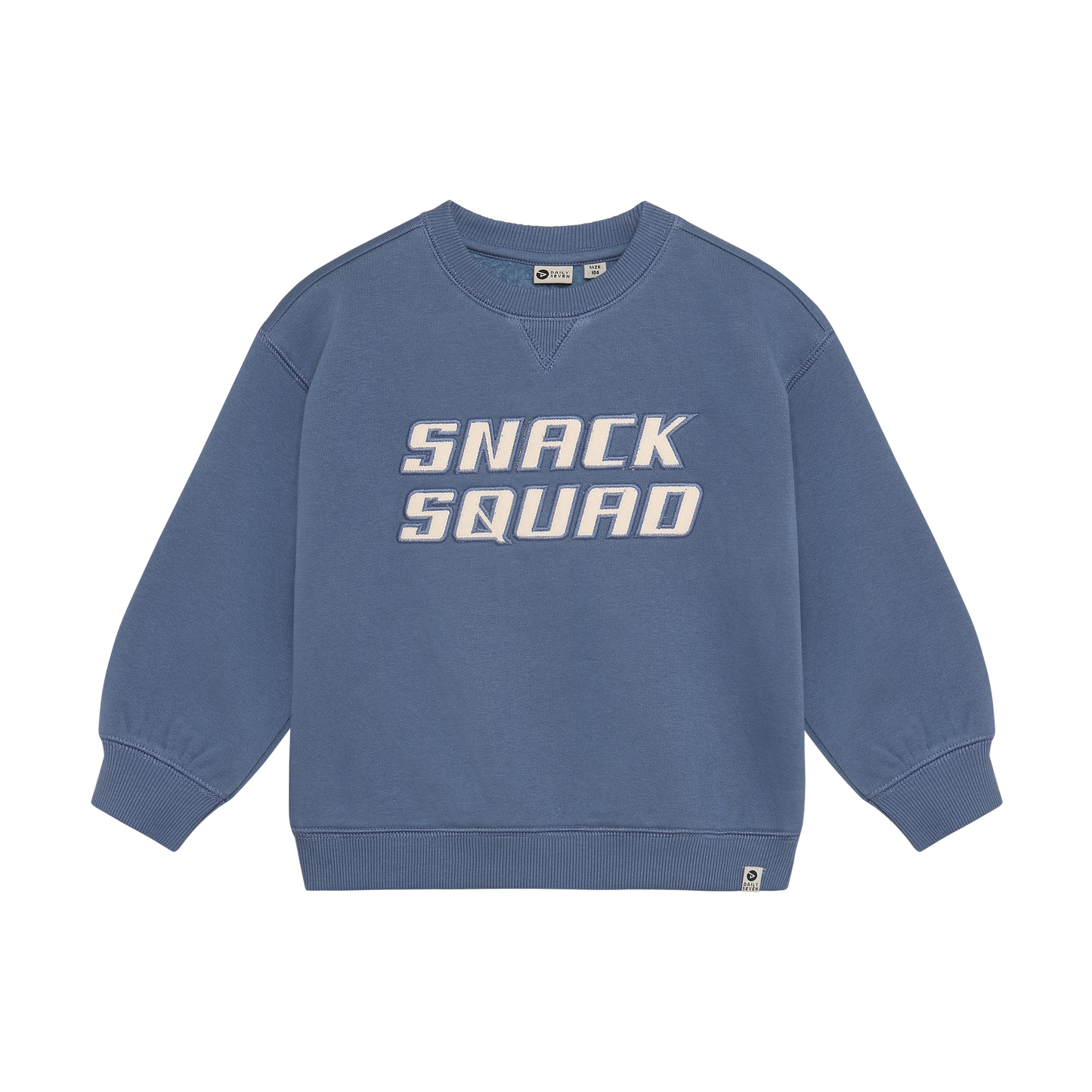 Snack Squad Sweatshirt in Ash Blue, front view