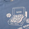 Busy Snacking Tee in Ash Blue, flat lay
