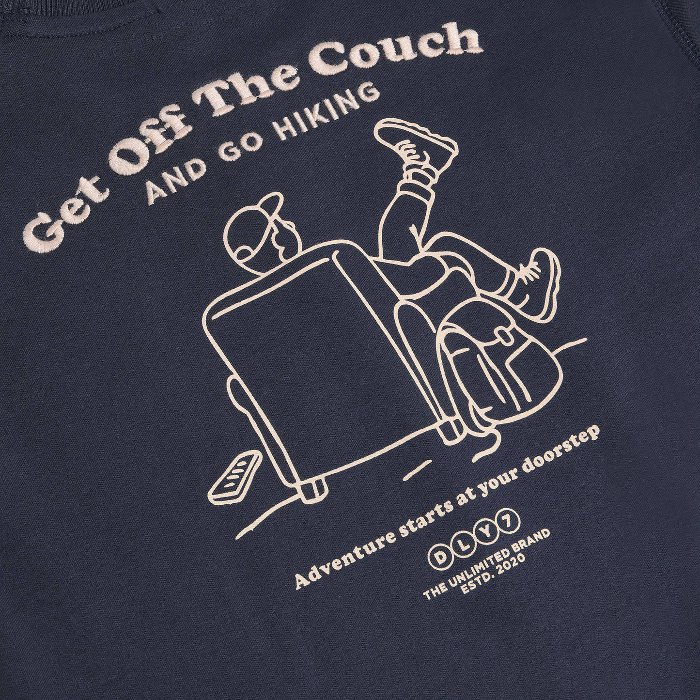 Off The Couch Tee in Odyssey Gray, flat lay