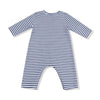 Navy Stripe Puppy Pocket Romper