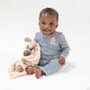 Navy Stripe Puppy Pocket Romper