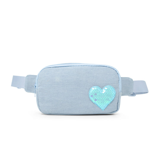 Sequin Heart Belt Bag