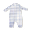 Blue Plaid Muslin Romper