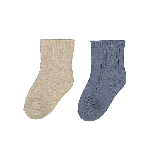 Oat & Blue Dress Sock Set