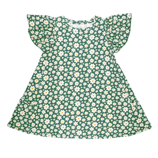 Green Floral Pocket Dress