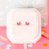 Purple Butterfly Earrings