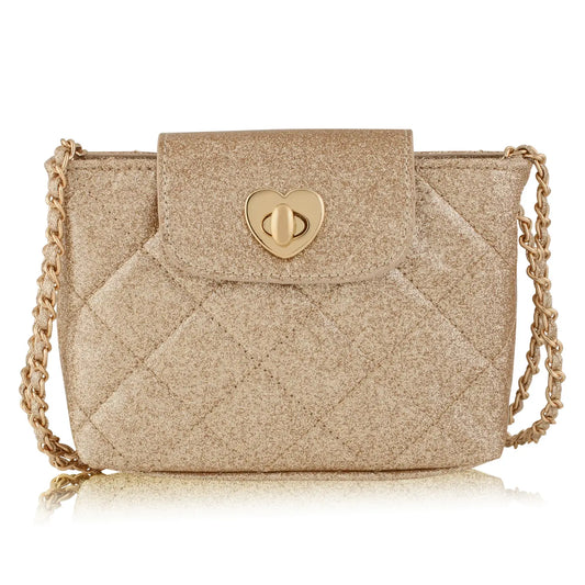 Paige Gold Glitter Purse