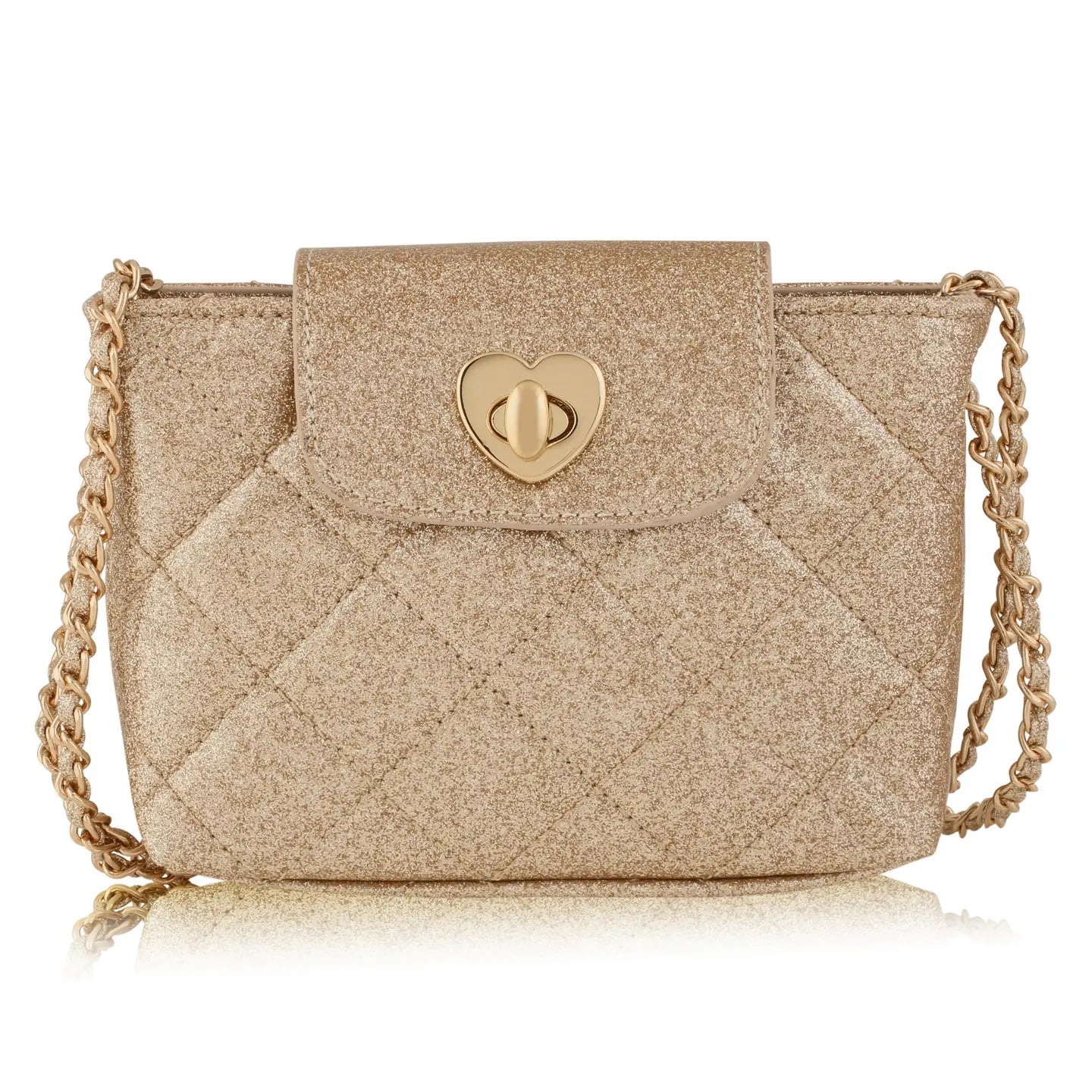 Paige Gold Glitter Purse