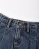 Indigo Pleated Denim Skirt