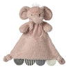 Soft elephant lovey with sensory textures