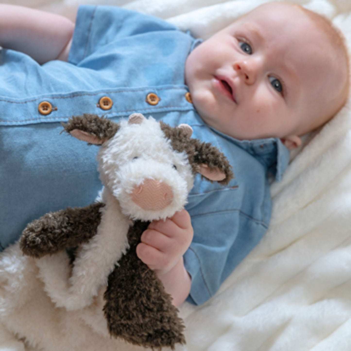 Eco-friendly recycled plush lovey for soft everyday cuddles