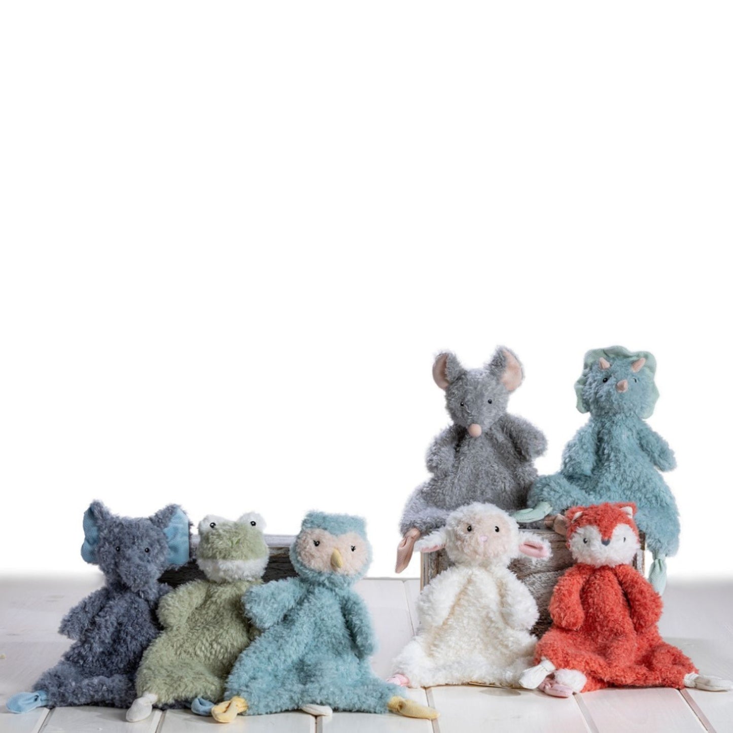 Soft recycled plush lovey for cozy everyday cuddles