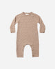 Almond Cozy Knit Romper - flat lay