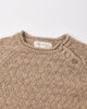 Almond Cozy Knit Romper - detail close-up