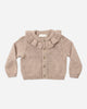 Almond Ruffle Collar Cardigan - flat lay