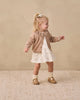 Almond Ruffle Collar Cardigan - studio shot