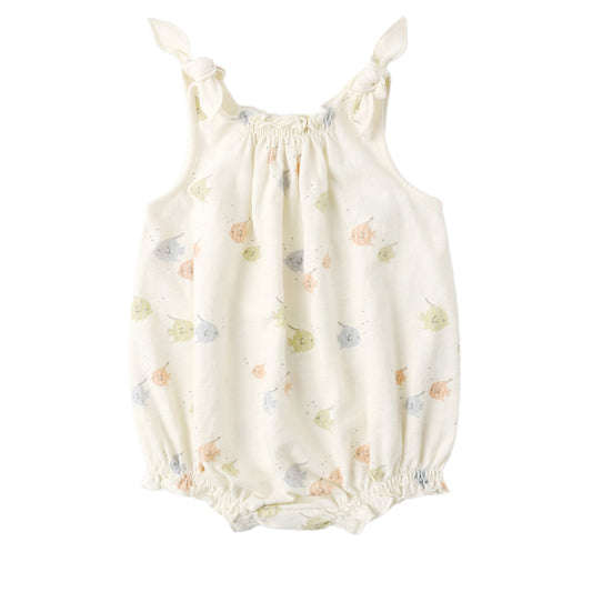 Baby tie shoulder bubble with floral pattern 