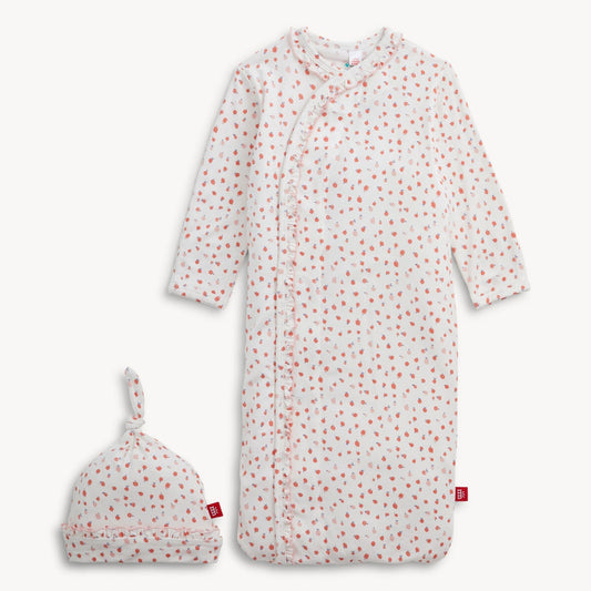 Apple Blossom Gown Set - Magnetic Me modal gown and hat set with ruffle