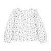 Floral-patterned blouse on a white background