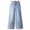 Light blue jeans on a white background