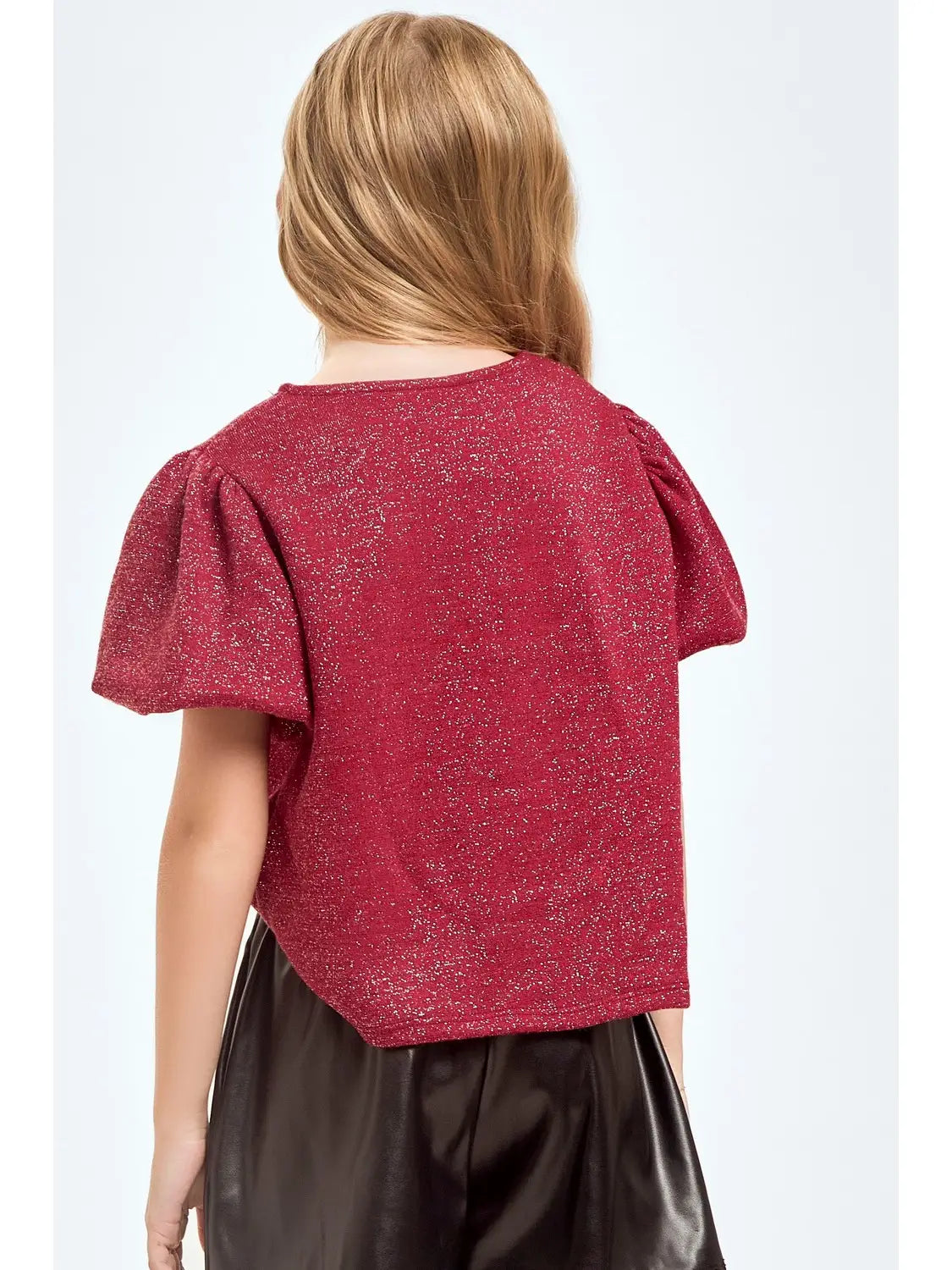 Berry Lurex Knit Top