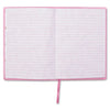 Furry journal with bow and colorful lined pages