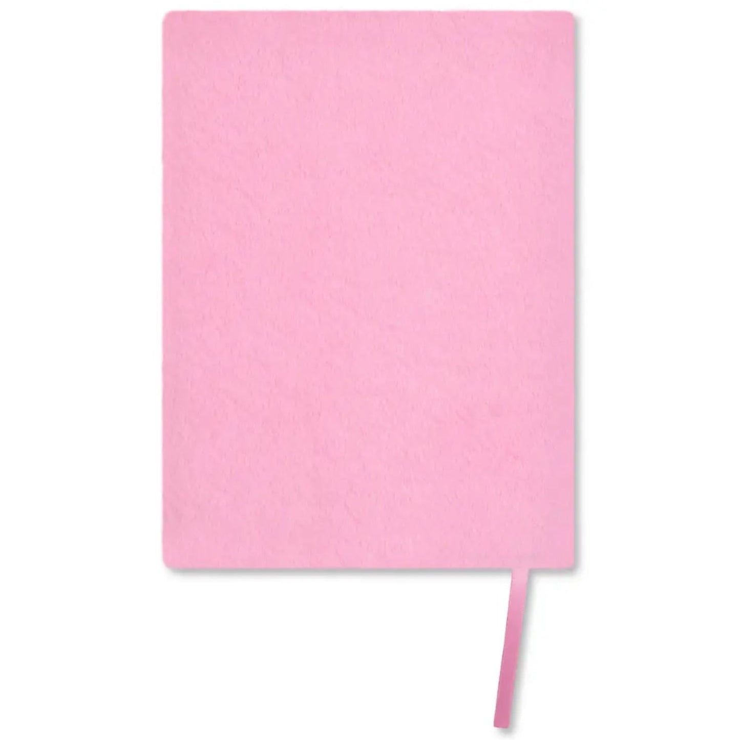 Furry journal with bow and colorful lined pages