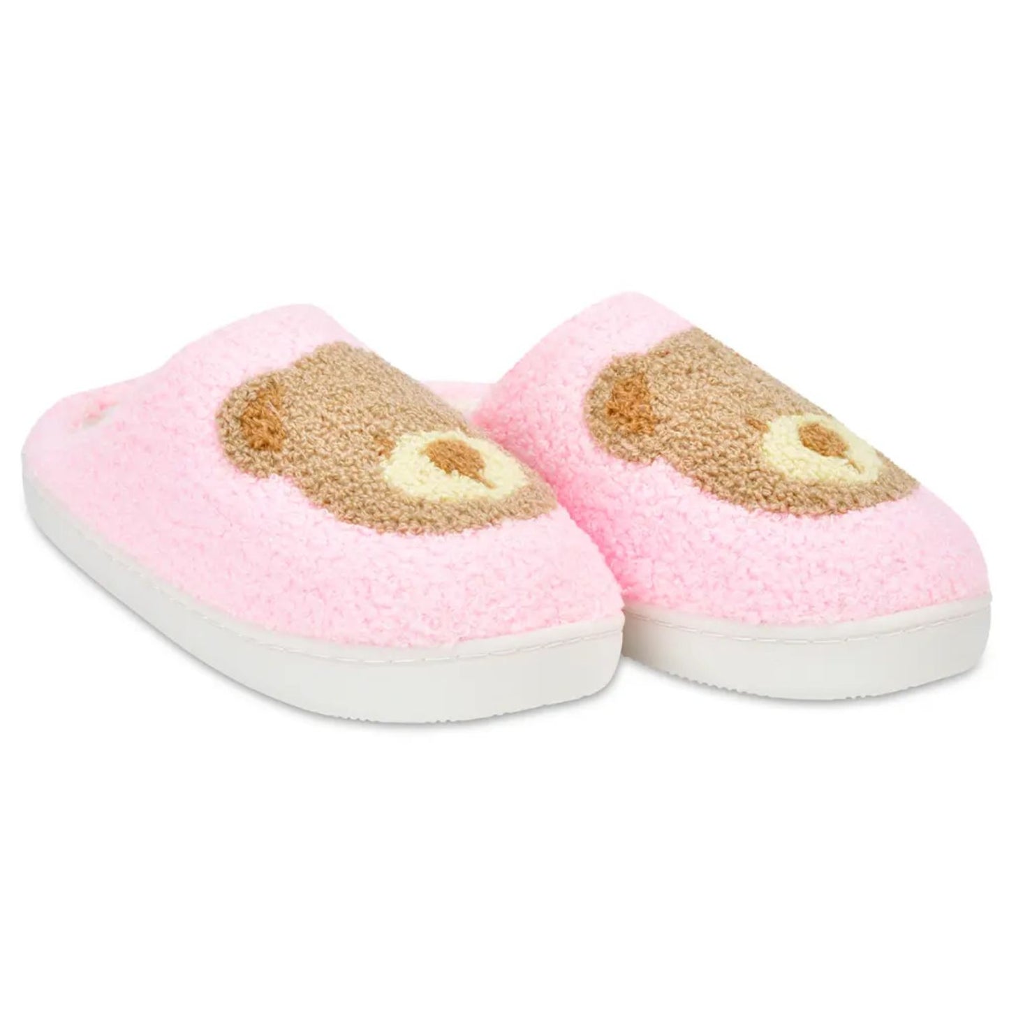 Cozy teddy bear slippers with skid-resistant soles