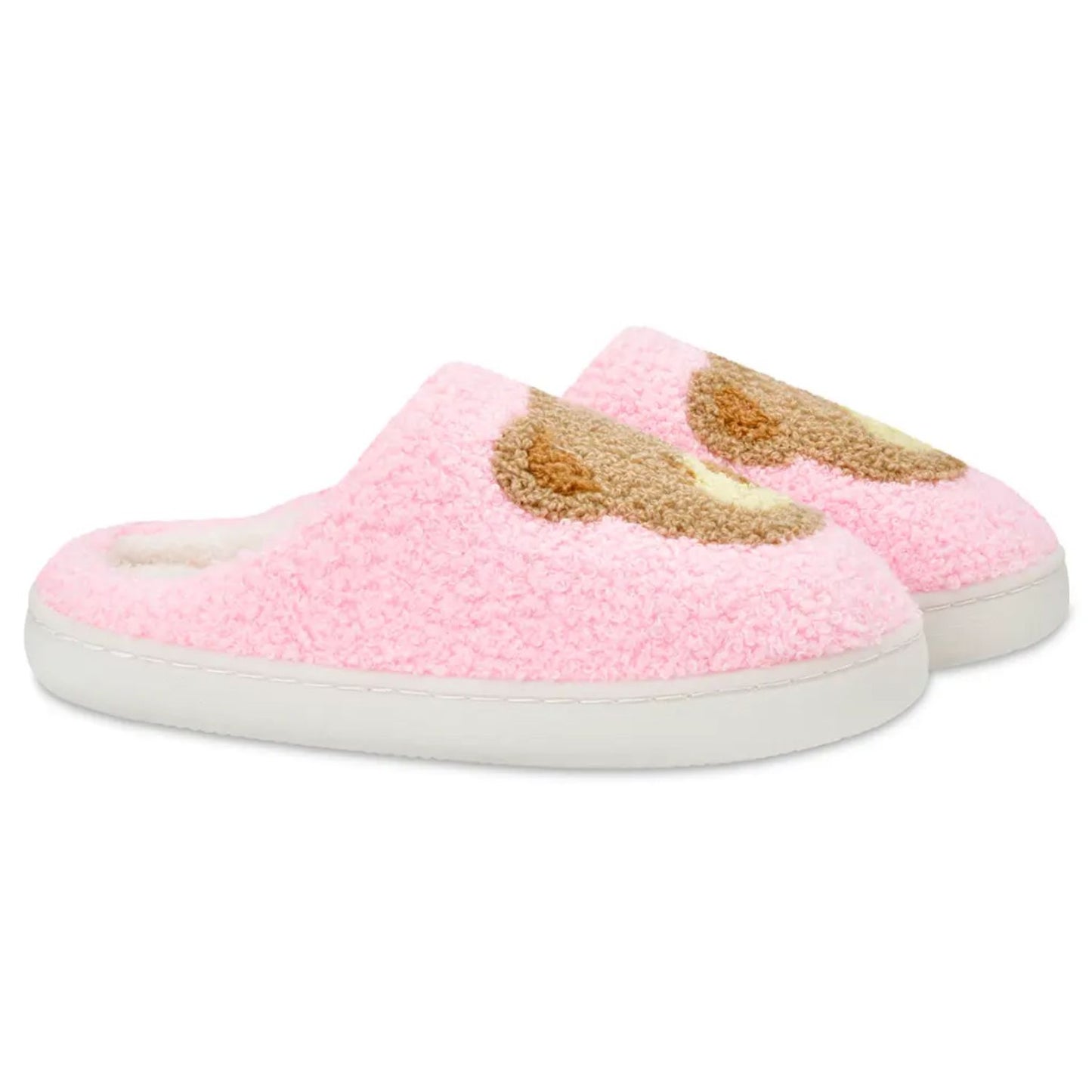 Cozy teddy bear slippers with skid-resistant soles