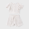 Striped outfit with top and shorts 