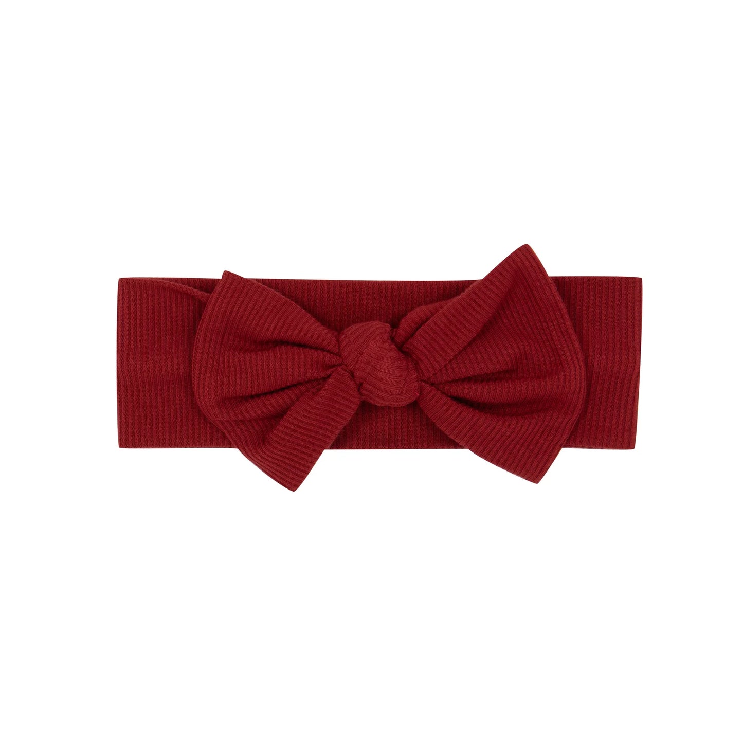 Berry Red Small Ribbed Bow