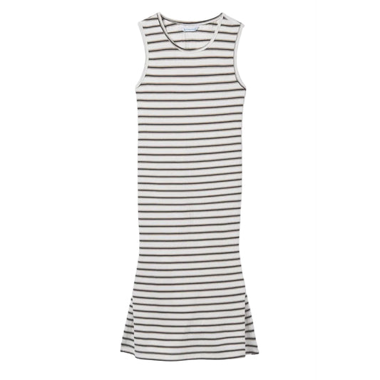 Black and Tan Striped tank dress