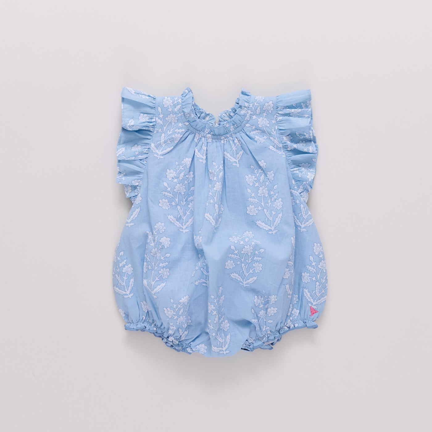 Light blue baby bubble with floral pattern 