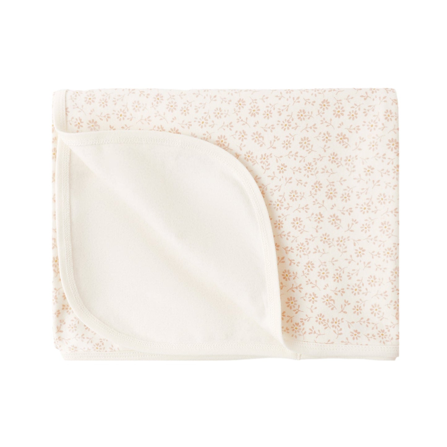 Baby swaddle blanket with pink floral pattern 