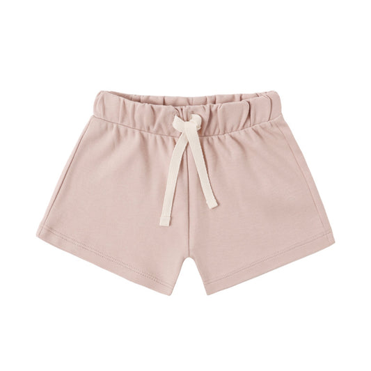 Pink shorts with drawstring 
