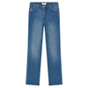 Blue jeans on a white background