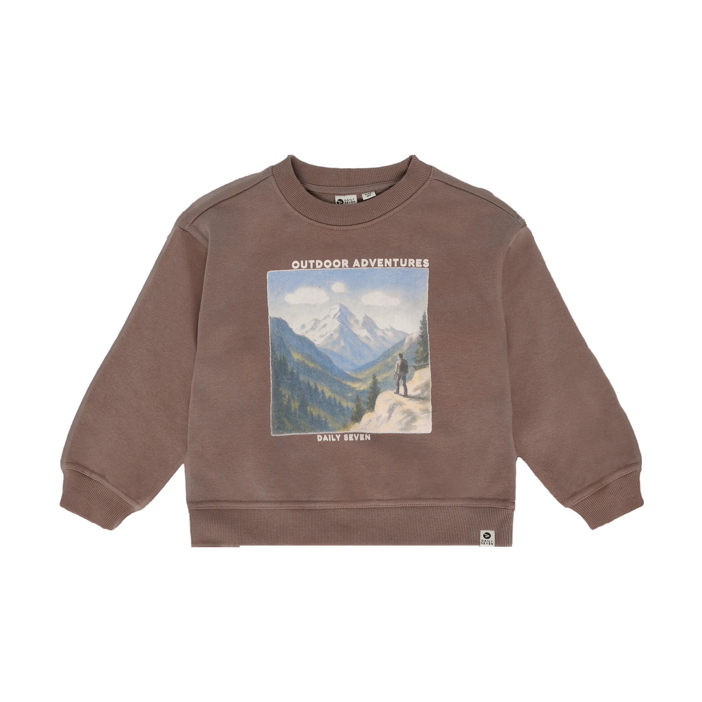 Brown Mountain Sweatshirt in Almond Brown, front view