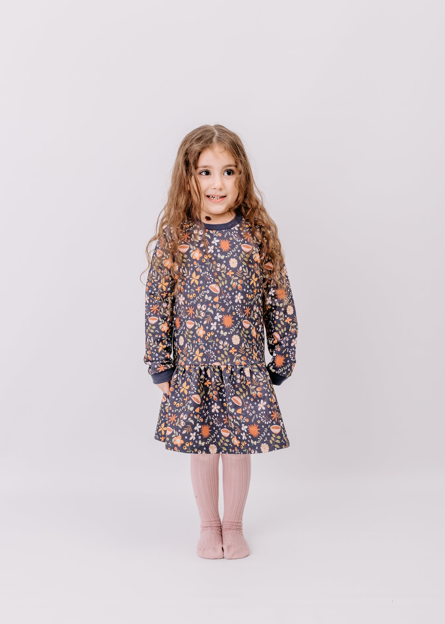 Fancy Flowers Sweatshirt Dress