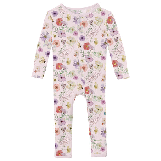 Pressed Flowers Zip Flip Romper