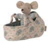 Blue Baby Mouse in Carry Cot