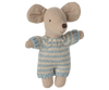 Blue Baby Mouse in Carry Cot