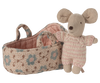 Rose Baby Mouse in Carrycot