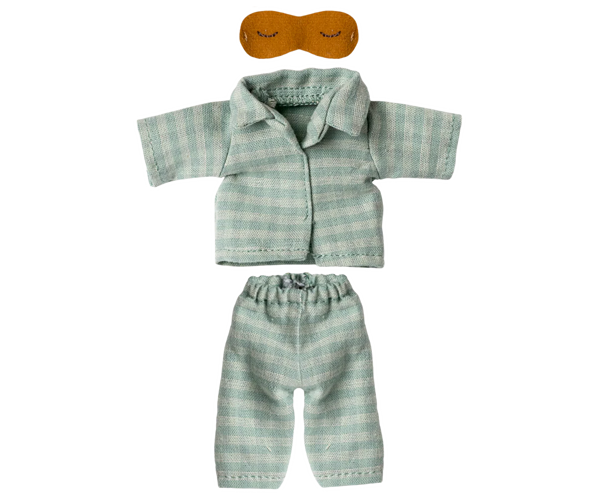Mint Checked Pajamas -Dad Mouse