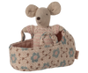 Rose Baby Mouse in Carrycot