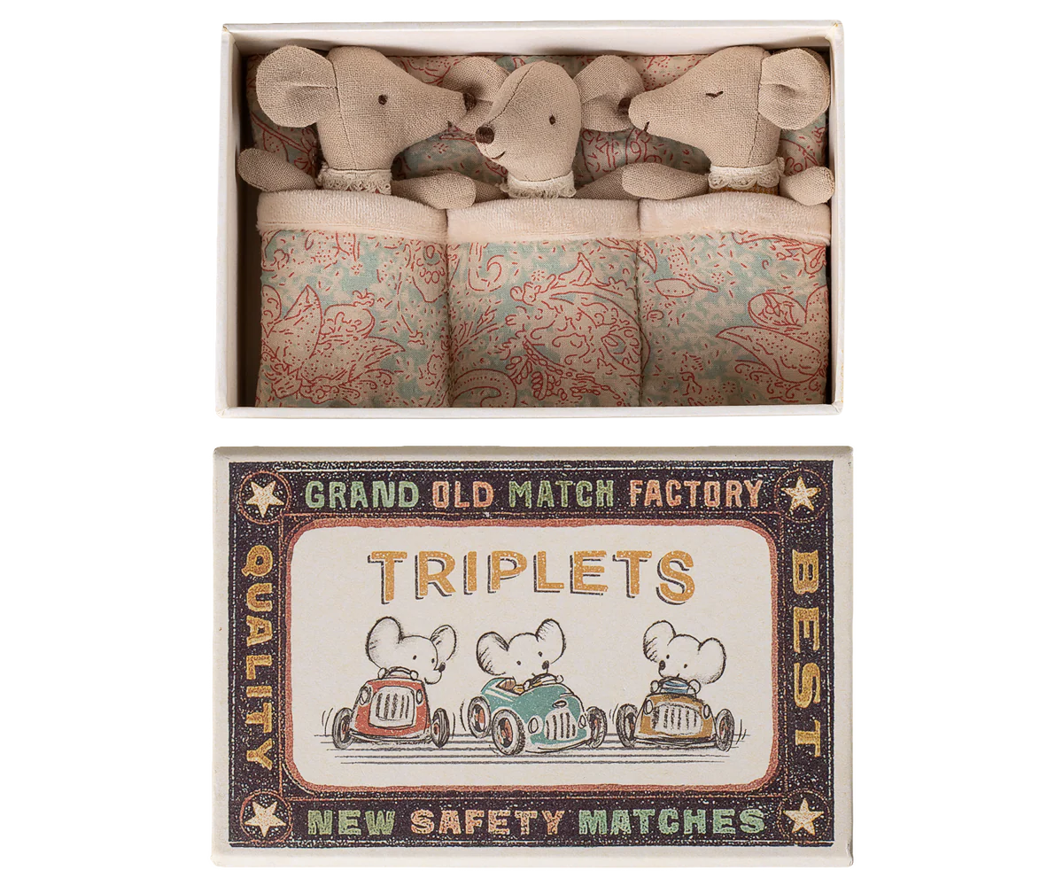 Triplets Checkered in Matchbox