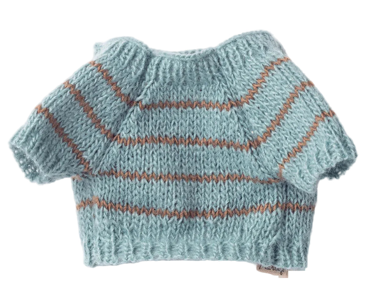 Puppy Small Dusty Blue Sweater