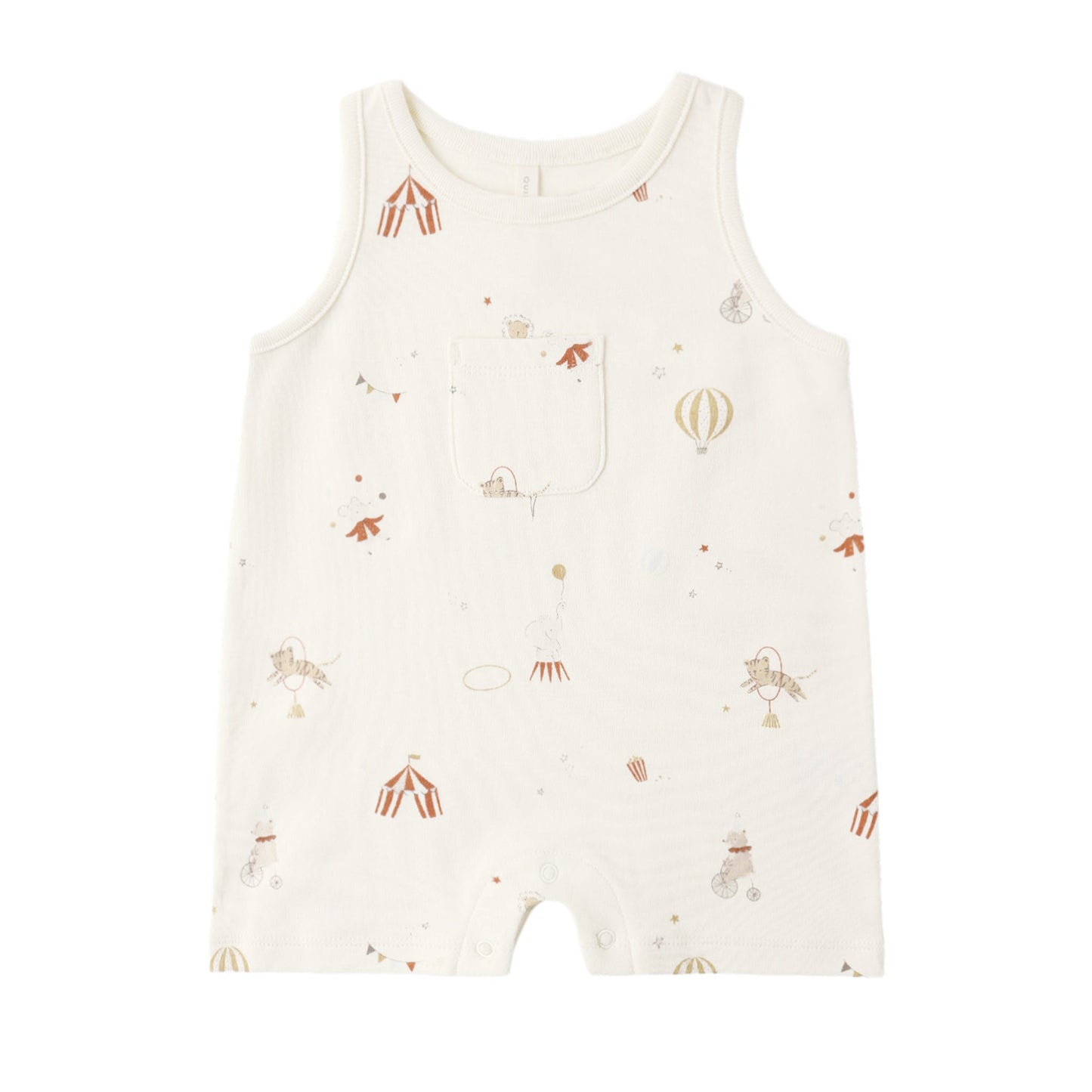 Baby tank romper with a carnival pattern 