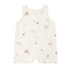 Baby tank romper with a carnival pattern 